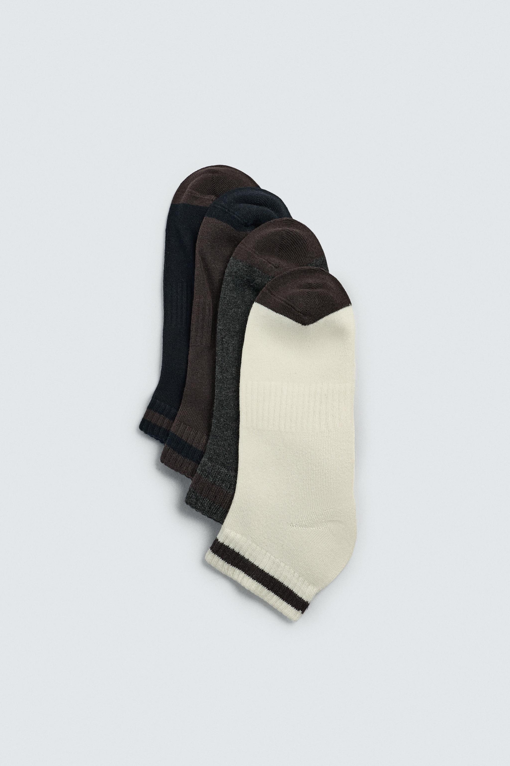 LOT DE 4 CHAUSSETTES BASSES À RAYURES